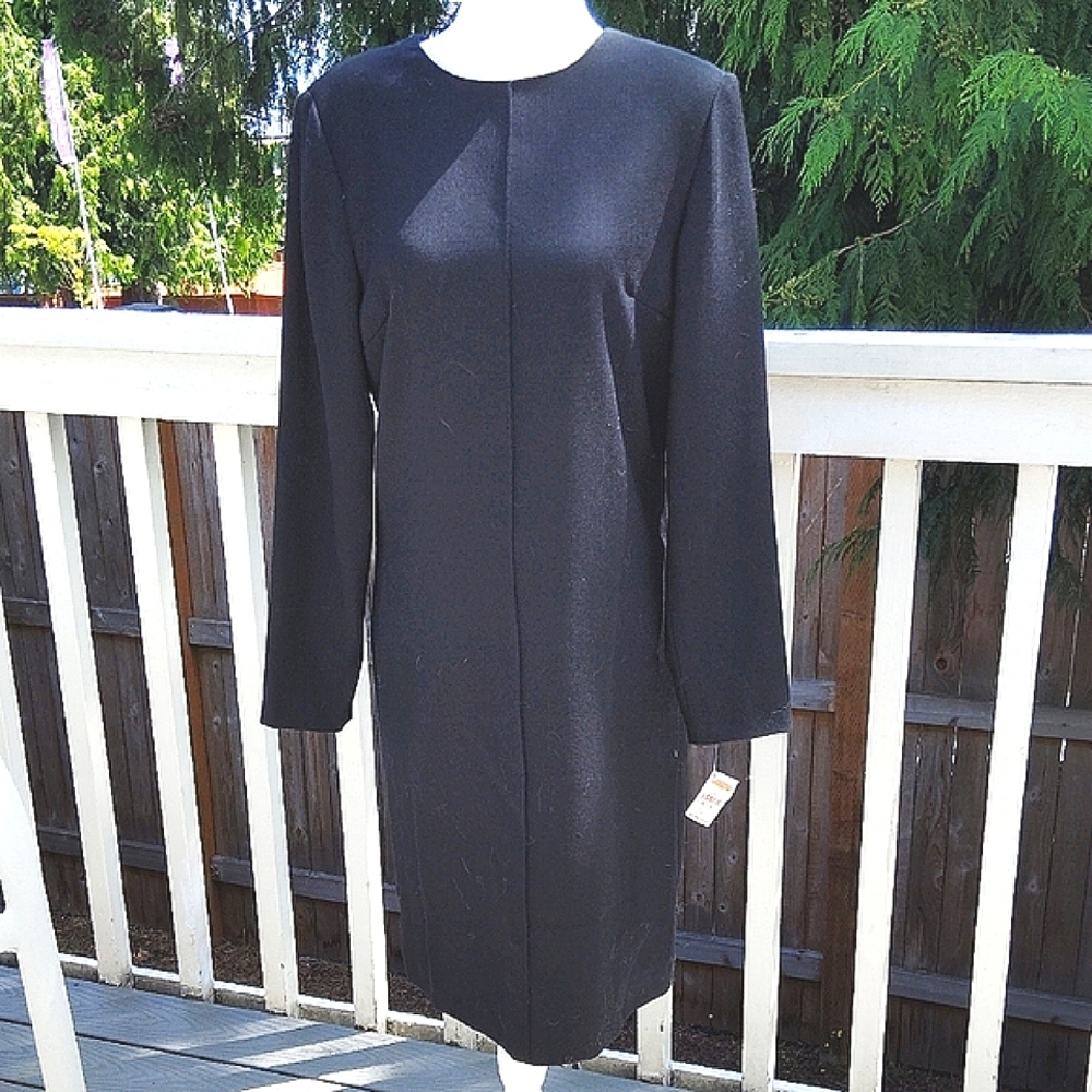 Talbots Classic Long Sleeve Little Black Dress Size 8